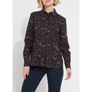 NEW LYSSE cropped schiffer button down shirt in balanced wave